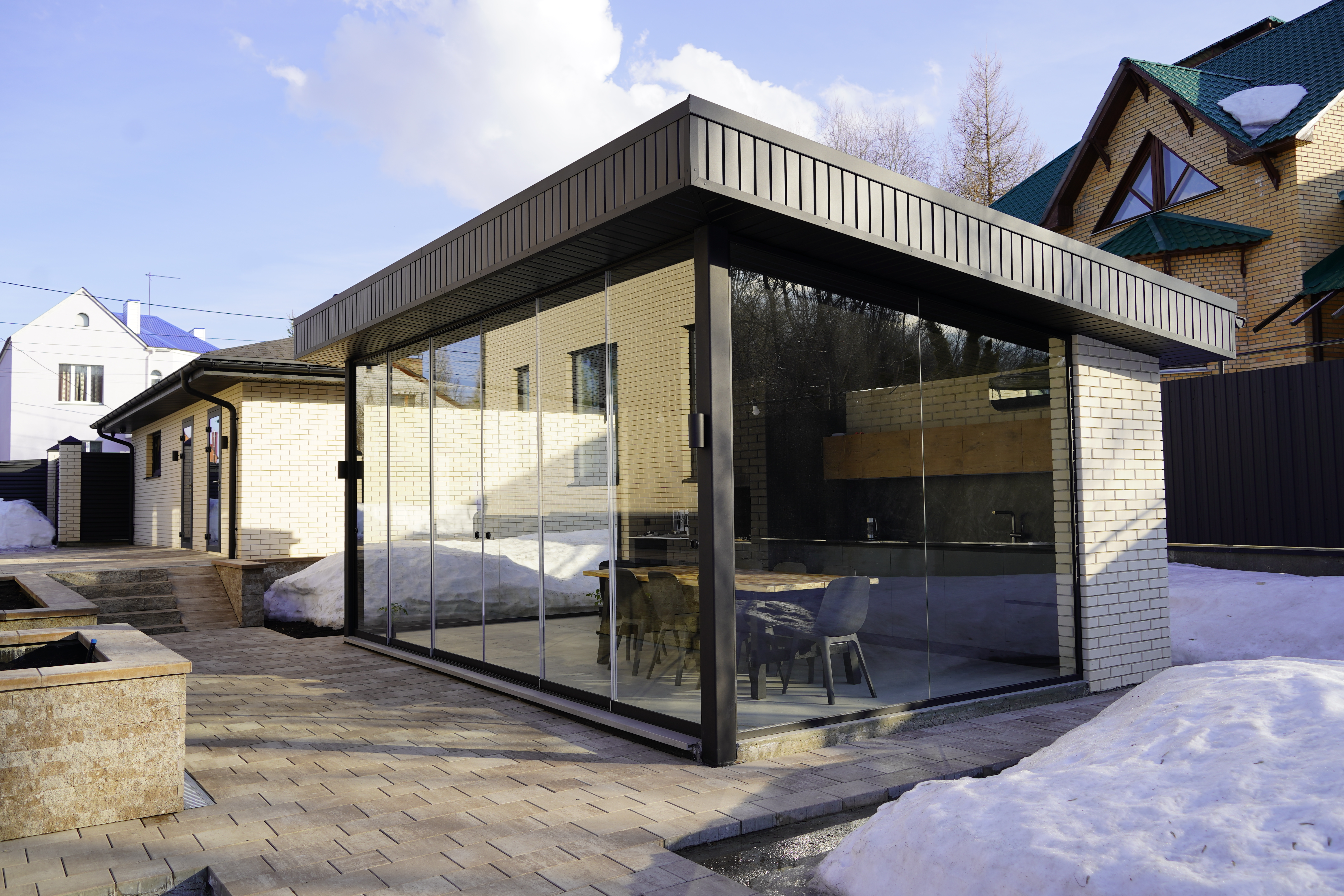 Остекление беседки